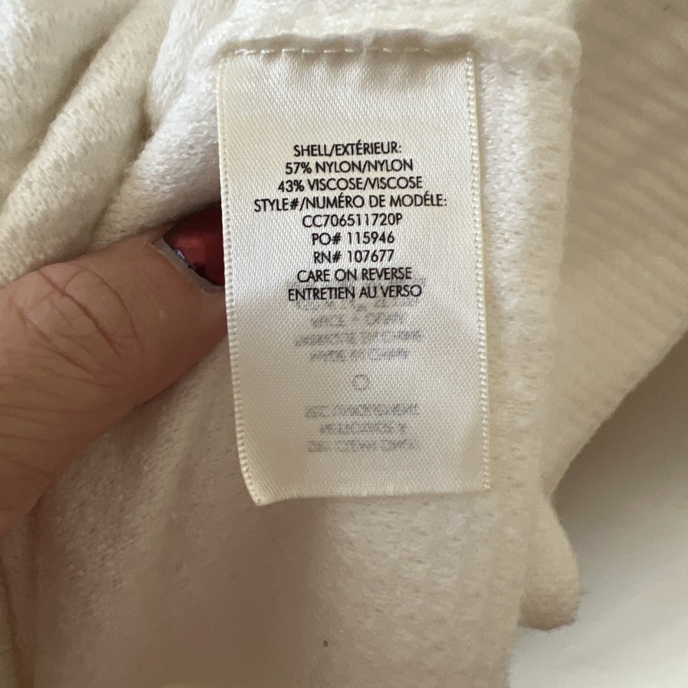 Alice + Olivia Cowl Neck Sweater Dress Women L Body Con Fitted Off White Long - Picture 9 of 10